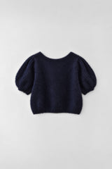 Camille Two-Way Cardigan | Navy | Brushed Mohair Blend