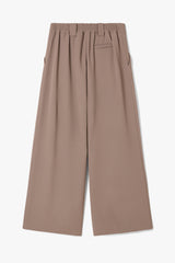 Lana Pleated Elastic Waist Trousers | Taupe