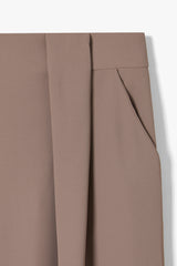 Lana Pleated Elastic Waist Trousers | Taupe