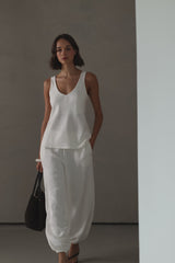 Aldina Balloon Trousers | White