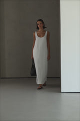 Chiara Satin Dress | White