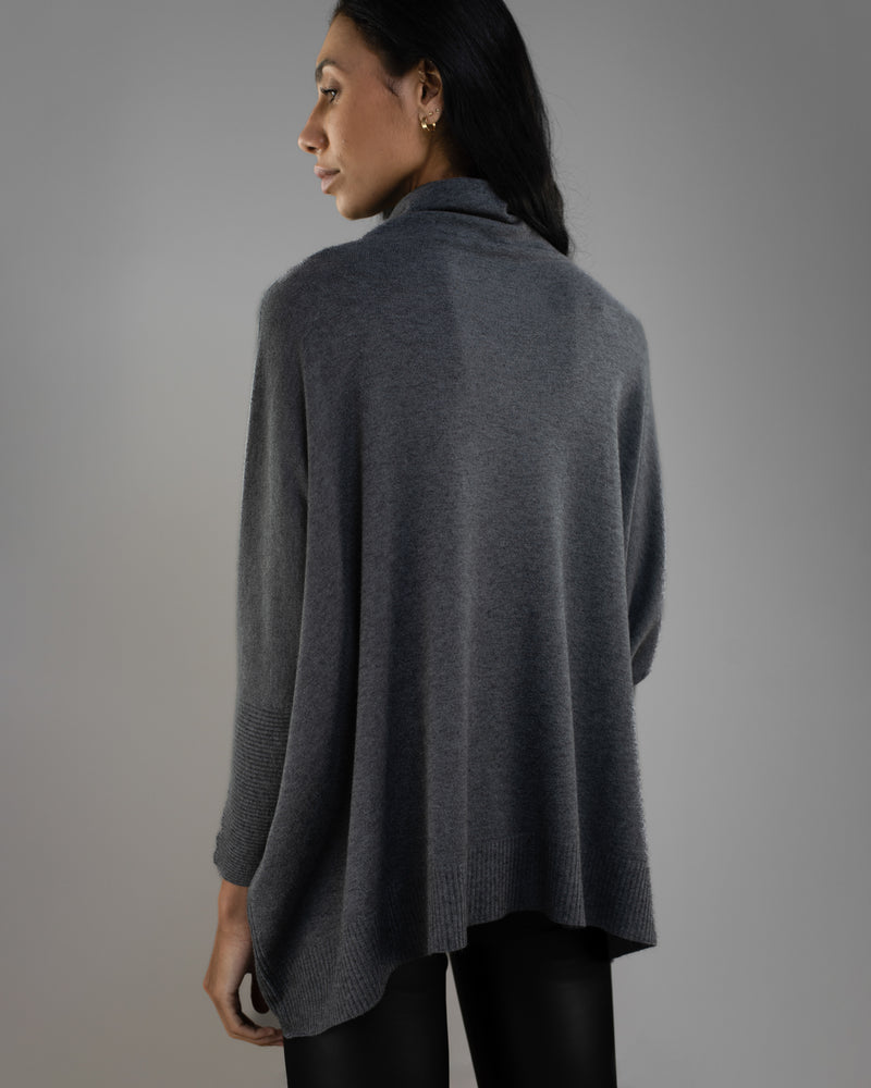 Draped Cowlneck | Charcoal